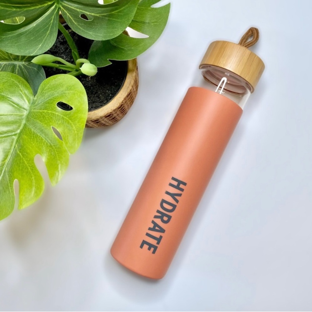 Glass Water Bottle “Hydrate”